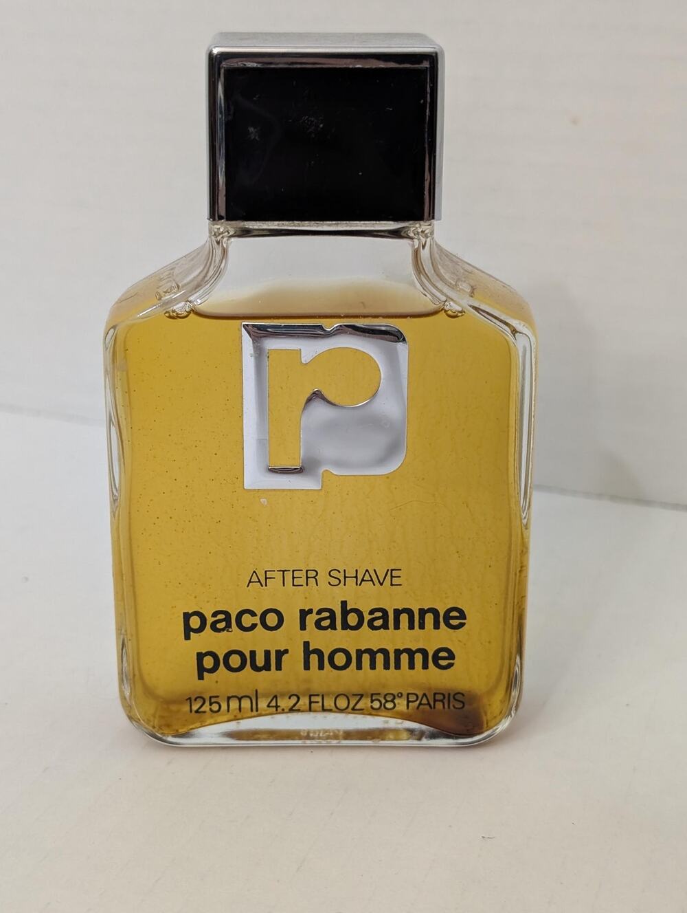 Vintage Paco Rabanne Pour Homme After Shave Splash Bottle Paris Fragrance 125ml